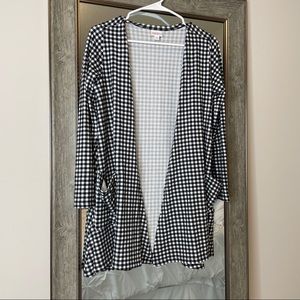 Black & white gingham cardigan